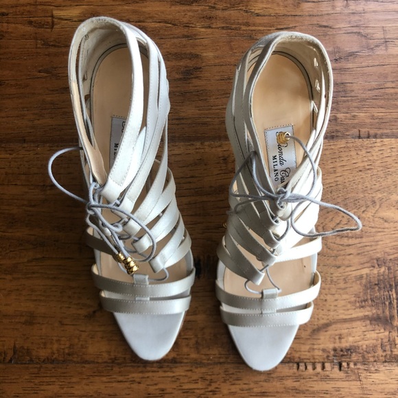 Bionda Castana Cage Lace Up Pump Stiletto Heel - Picture 3 of 6